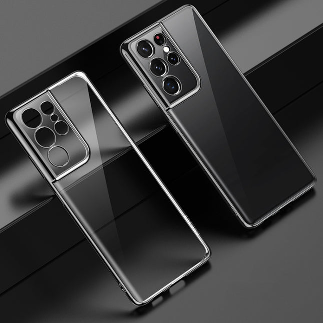SULADA Shockproof Plating Silicone Transparent Protective Case, For Samsung Galaxy S21 Ultra 5G, For Samsung Galaxy S21 5G