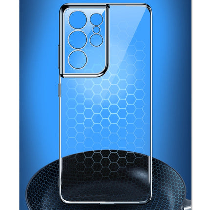 SULADA Shockproof Plating Silicone Transparent Protective Case, For Samsung Galaxy S21 Ultra 5G, For Samsung Galaxy S21 5G