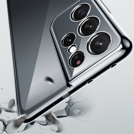 SULADA Shockproof Plating Silicone Transparent Protective Case, For Samsung Galaxy S21 Ultra 5G, For Samsung Galaxy S21 5G