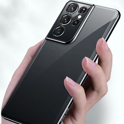 SULADA Shockproof Plating Silicone Transparent Protective Case, For Samsung Galaxy S21 Ultra 5G, For Samsung Galaxy S21 5G