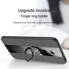 XINLI Stitching Cloth Textue Shockproof TPU Protective Case with Ring Holder, For Xiaomi Redmi 5 Plus, For Xiaomi Redmi Note 8, For Xiaomi Mi 8, For Xiaomi Mi 9, For Xiaomi Mi Max 2