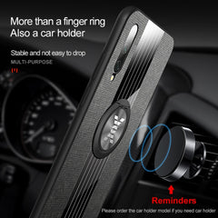 XINLI Stitching Cloth Textue Shockproof TPU Protective Case with Ring Holder, For Xiaomi Mi CC9e, For Xiaomi Mi 8 Lite