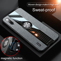 XINLI Stitching Cloth Textue Shockproof TPU Protective Case with Ring Holder, For Xiaomi Mi CC9e, For Xiaomi Mi 8 Lite