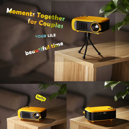 TRANSJEE A2000 320x240P 1000 ANSI Lumens Mini Home Theater HD Digital Projector, Plug Type: US Plug, Plug Type: US Plug(White)