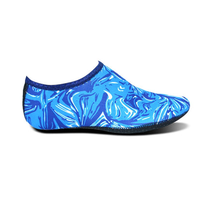 Non-slip Plastic Grain Texture Thick Cloth Sole Printing Diving Shoes and Socks, One Pair, XXXL