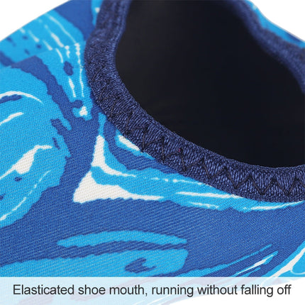 Non-slip Plastic Grain Texture Thick Cloth Sole Printing Diving Shoes and Socks, One Pair, XXXL