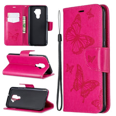 Two Butterflies Embossing Pattern Horizontal Flip Leather Case with Holder & Card Slot & Wallet & Lanyard, For Huawei Mate 30 Lite, For Huawei Mate 30 Pro, For Galaxy A10s, For Galaxy A20s, For Xiaomi Redmi Note 8