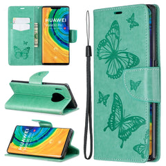 Two Butterflies Embossing Pattern Horizontal Flip Leather Case with Holder & Card Slot & Wallet & Lanyard, For Huawei Mate 30 Lite, For Huawei Mate 30 Pro, For Galaxy A10s, For Galaxy A20s, For Xiaomi Redmi Note 8