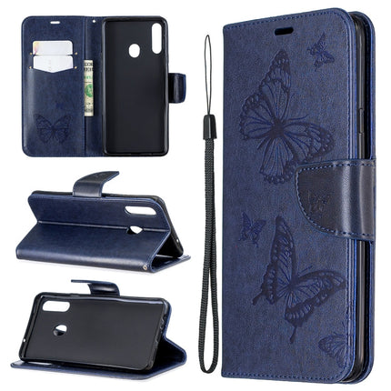 Two Butterflies Embossing Pattern Horizontal Flip Leather Case with Holder & Card Slot & Wallet & Lanyard, For Galaxy A20s, For Xiaomi Redmi Note 8 Pro