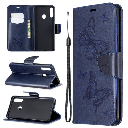 Two Butterflies Embossing Pattern Horizontal Flip Leather Case with Holder & Card Slot & Wallet & Lanyard, For Galaxy A20s, For Xiaomi Redmi Note 8 Pro