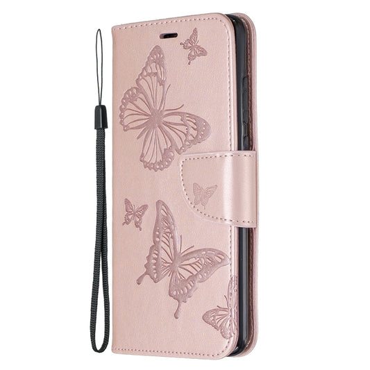 Two Butterflies Embossing Pattern Horizontal Flip Leather Case with Holder & Card Slot & Wallet & Lanyard, For Xiaomi Redmi Note 8 Pro