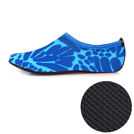 3mm Non-slip Rubber Embossing Texture Sole Figured Diving Shoes and Socks, One Pair, XXXS, XXS, XS, S, M, L