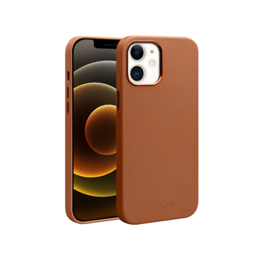 QIALINO Nappa Leather Shockproof Magsafe Case, For iPhone 12 mini, For iPhone 12 Pro Max