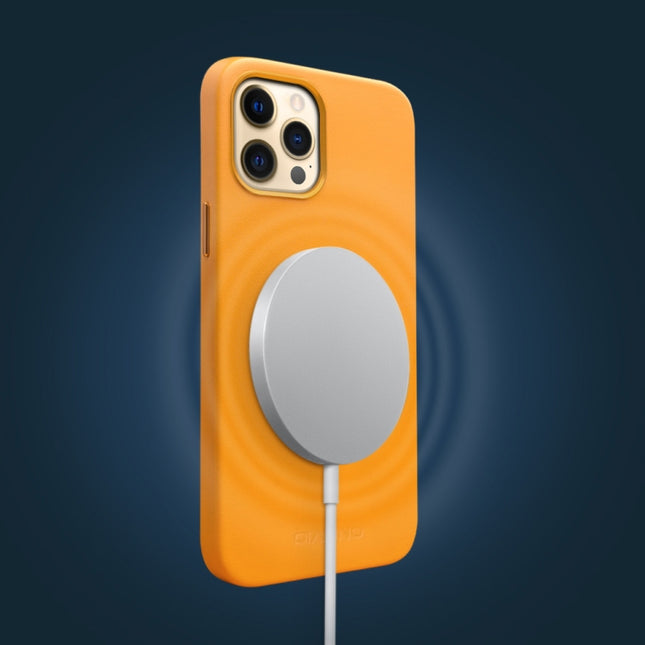 QIALINO Nappa Leather Shockproof Magsafe Case, For iPhone 12 mini, For iPhone 12 Pro Max