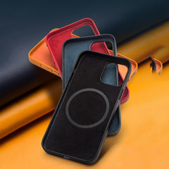 QIALINO Nappa Leather Shockproof Magsafe Case, For iPhone 12 mini, For iPhone 12 Pro Max