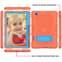 Contrast Color Robot Shockproof Silicone + PC Protective Case with Holder, For Samsung Galaxy Tab S6 Lite P610, For iPad 9.7 (2018 / 2017), For iPad Air 2022 / 2020 10.9 inch, For iPad mini 5 / 4