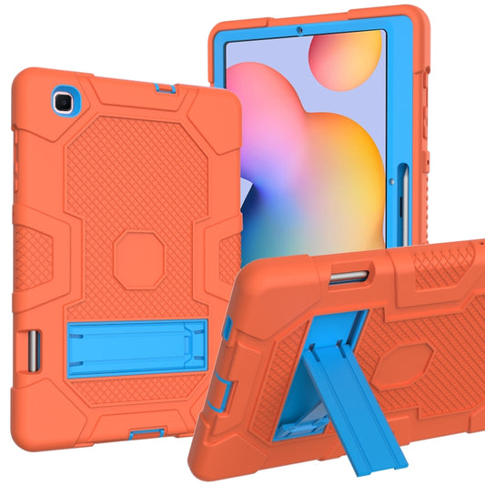 Contrast Color Robot Shockproof Silicone + PC Protective Case with Holder, For Samsung Galaxy Tab S6 Lite P610, For iPad 9.7 (2018 / 2017), For iPad Air 2022 / 2020 10.9 inch, For iPad mini 5 / 4