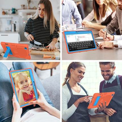 Contrast Color Robot Shockproof Silicone + PC Protective Case with Holder, For Samsung Galaxy Tab S6 Lite P610, For iPad 9.7 (2018 / 2017), For iPad Air 2022 / 2020 10.9 inch