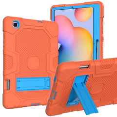 Contrast Color Robot Shockproof Silicone + PC Protective Case with Holder, For Samsung Galaxy Tab S6 Lite P610, For iPad 9.7 (2018 / 2017), For iPad Air 2022 / 2020 10.9 inch, For iPad mini 5 / 4