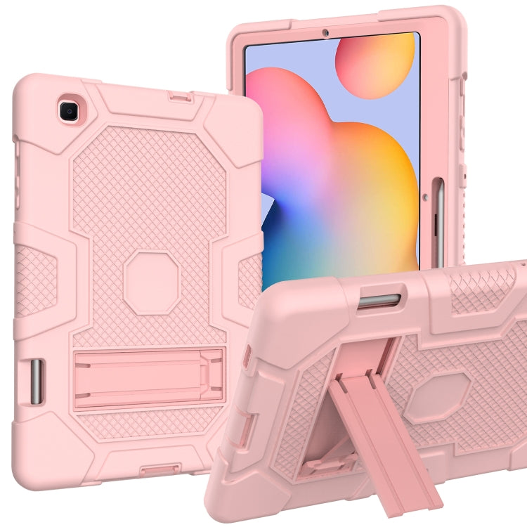 Contrast Color Robot Shockproof Silicone + PC Protective Case with Holder, For Samsung Galaxy Tab S6 Lite P610, For iPad 9.7 (2018 / 2017), For iPad Air 2022 / 2020 10.9 inch, For iPad mini 5 / 4