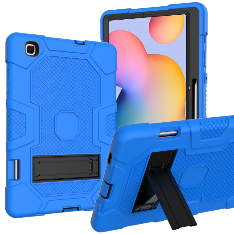 Contrast Color Robot Shockproof Silicone + PC Protective Case with Holder, For Samsung Galaxy Tab S6 Lite P610, For iPad 9.7 (2018 / 2017), For iPad Air 2022 / 2020 10.9 inch, For iPad mini 5 / 4