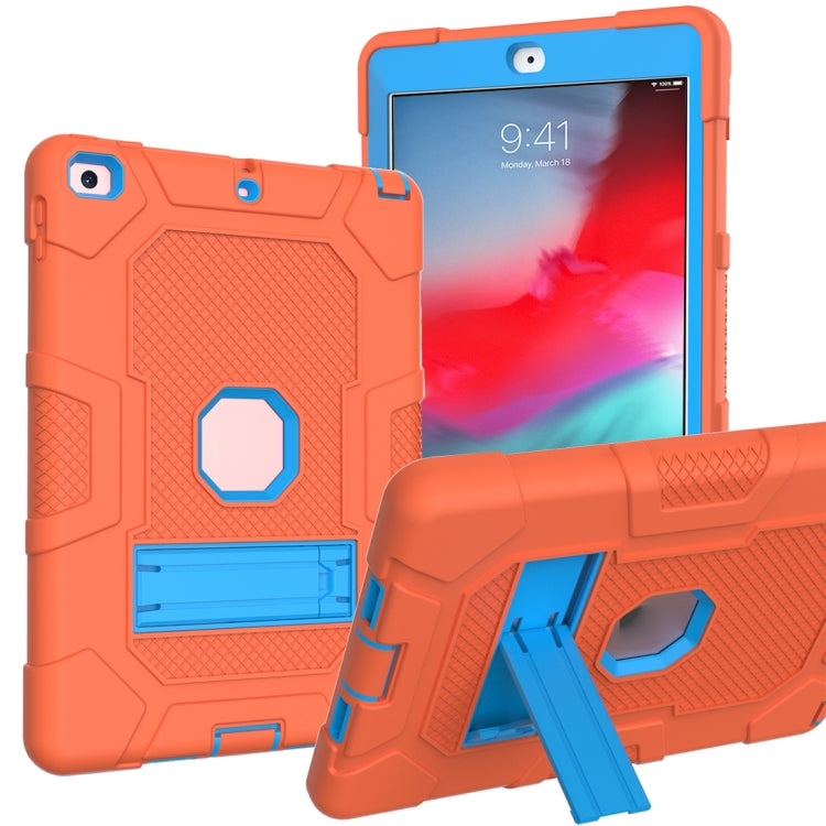 Contrast Color Robot Shockproof Silicone + PC Protective Case with Holder, For Samsung Galaxy Tab S6 Lite P610, For iPad 9.7 (2018 / 2017), For iPad Air 2022 / 2020 10.9 inch, For iPad mini 5 / 4