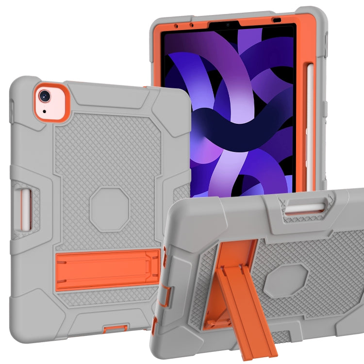 Contrast Color Robot Shockproof Silicone + PC Protective Case with Holder, For Samsung Galaxy Tab S6 Lite P610, For iPad 9.7 (2018 / 2017), For iPad Air 2022 / 2020 10.9 inch, For iPad mini 5 / 4