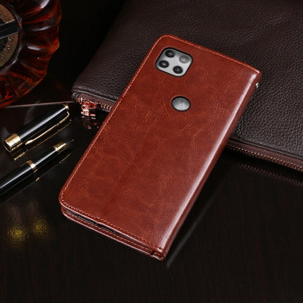 idewei Crazy Horse Texture Horizontal Flip Leather Case with Holder & Card Slots & Wallet, For Motorola Moto One 5G Ace, For OPPO A55, For OPPO Realme V15