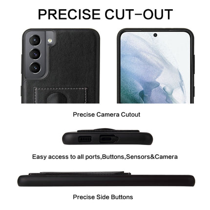 Fierre Shann Full Coverage Protective Leather Case with Holder & Card Slot, For Samsung Galaxy S21 5G, For Samsung Galaxy S21+ 5G, For Samsung Galaxy S21 Ultra 5G