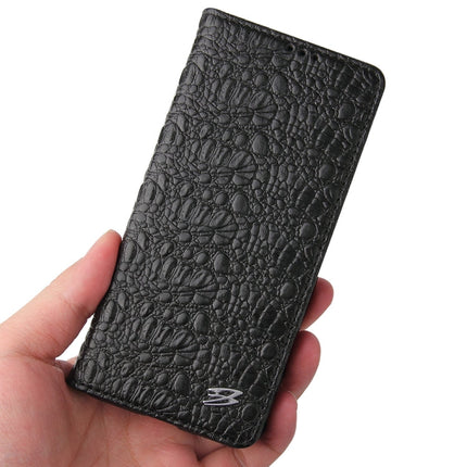 Fierre Shann Crocodile Texture Magnetic Horizontal Flip Genuine Leather Case with Holder & Card Slot, For Samsung Galaxy S21 5G, For Samsung Galaxy S21+ 5G, For Samsung Galaxy S21 Ultra 5G