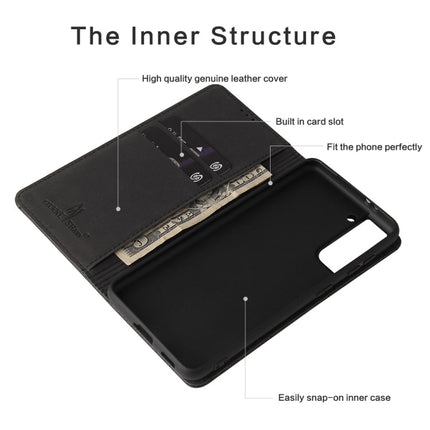 Fierre Shann Crocodile Texture Magnetic Horizontal Flip Genuine Leather Case with Holder & Card Slot, For Samsung Galaxy S21 5G, For Samsung Galaxy S21+ 5G, For Samsung Galaxy S21 Ultra 5G