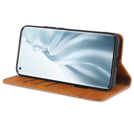 AZNS Magnetic Calf Texture Horizontal Flip Leather Case with Card Slots & Holder & Wallet, For Xiaomi Mi 11