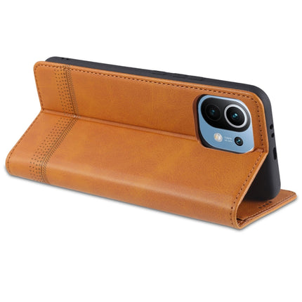 AZNS Magnetic Calf Texture Horizontal Flip Leather Case with Card Slots & Holder & Wallet, For Xiaomi Mi 11