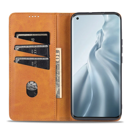 AZNS Magnetic Calf Texture Horizontal Flip Leather Case with Card Slots & Holder & Wallet, For Xiaomi Mi 11