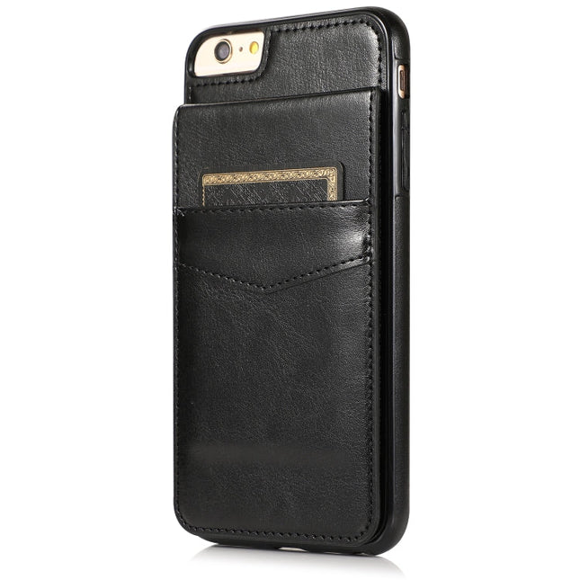 Solid Color PC + TPU Protective Case with Holder & Card Slots, For iPhone 6, For iPhone 6 Plus, For iPhone 8 Plus / 7 Plus, For iPhone XS / X