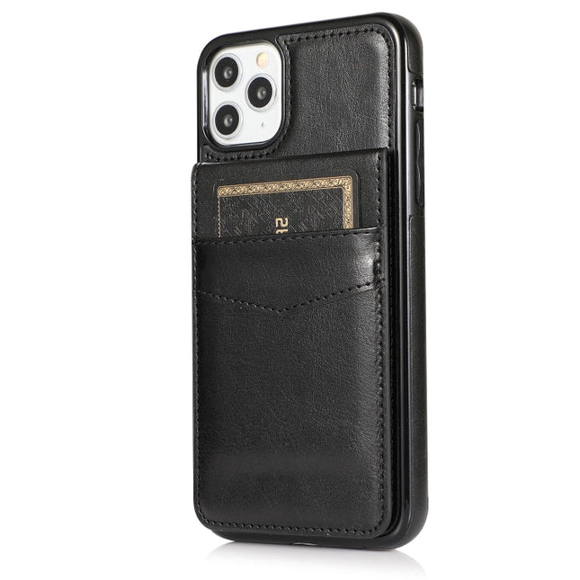 Solid Color PC + TPU Protective Case with Holder & Card Slots, For iPhone 11 Pro Max, For iPhone 12 mini, For iPhone 12 / 12 Pro, For iPhone 12 Pro Max