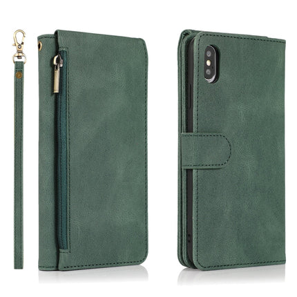Skin-feel Crazy Horse Texture Zipper Wallet Bag Horizontal Flip Leather Case with Holder & Card Slots & Wallet & Lanyard, For iPhone XS / X, For iPhone XR, For iPhone XS Max, For iPhone 11