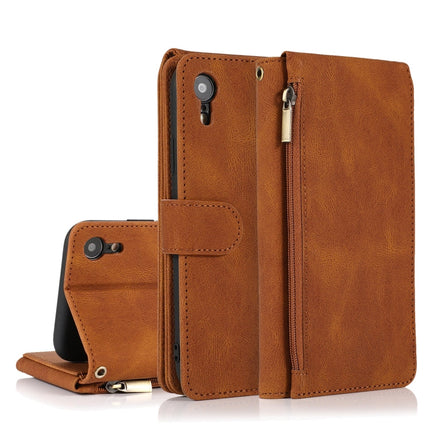 Skin-feel Crazy Horse Texture Zipper Wallet Bag Horizontal Flip Leather Case with Holder & Card Slots & Wallet & Lanyard, For iPhone XS / X, For iPhone XR, For iPhone XS Max, For iPhone 11