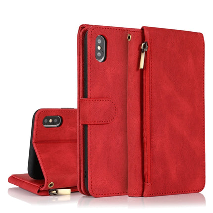 Skin-feel Crazy Horse Texture Zipper Wallet Bag Horizontal Flip Leather Case with Holder & Card Slots & Wallet & Lanyard, For iPhone XS / X, For iPhone XR, For iPhone XS Max, For iPhone 11