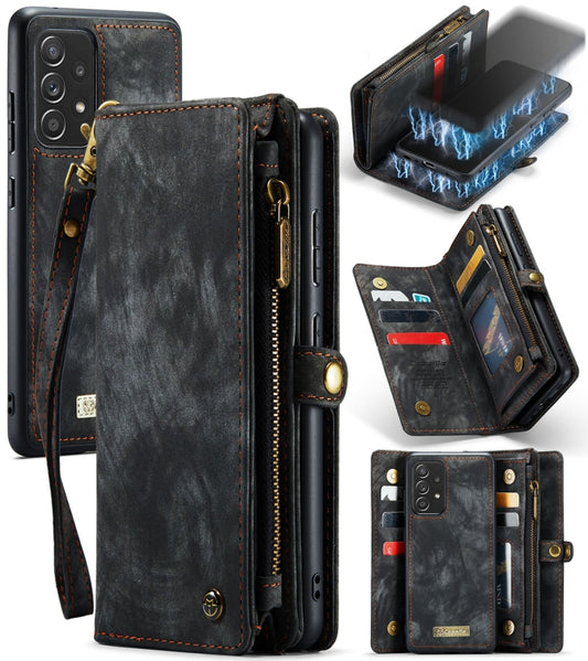CaseMe Detachable Multifunctional Horizontal Flip Leather Case, with Card Slot & Holder & Zipper Wallet & Photo Frame, For Samsung Galaxy A52 5G / 4G, For Samsung Galaxy A72 5G / 4G