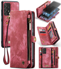 CaseMe Detachable Multifunctional Horizontal Flip Leather Case, with Card Slot & Holder & Zipper Wallet & Photo Frame, For Samsung Galaxy A52 5G / 4G, For Samsung Galaxy A72 5G / 4G