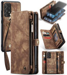 CaseMe Detachable Multifunctional Horizontal Flip Leather Case, with Card Slot & Holder & Zipper Wallet & Photo Frame, For Samsung Galaxy A52 5G / 4G, For Samsung Galaxy A72 5G / 4G
