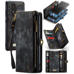 CaseMe Detachable Multifunctional Horizontal Flip Leather Case, with Card Slot & Holder & Zipper Wallet & Photo Frame, For Samsung Galaxy A52 5G / 4G, For Samsung Galaxy A72 5G / 4G