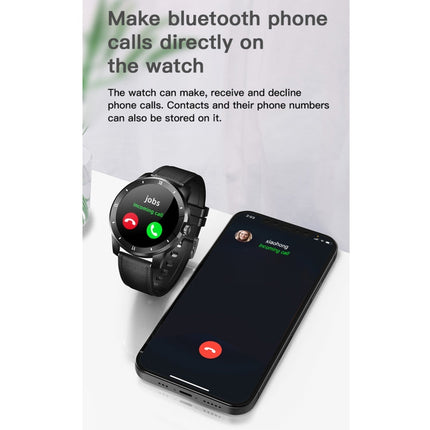 MX12 1.3 inch IPS Color Screen IP68 Waterproof Smart Watch, Support Bluetooth Call / Sleep Monitoring / Heart Rate Monitoring, Steel Strap