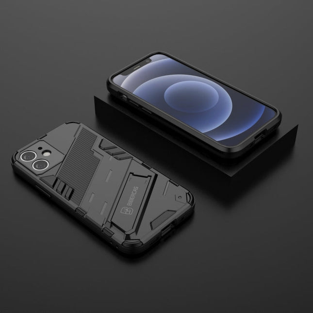 Punk Armor 2 in 1 PC + TPU Shockproof Case with Invisible Holder, For iPhone 12 mini, For iPhone 12, For iPhone 12 Pro