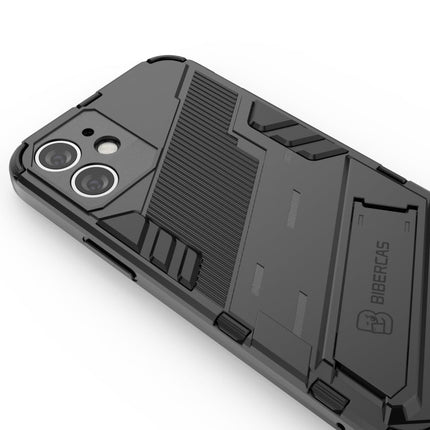 Punk Armor 2 in 1 PC + TPU Shockproof Case with Invisible Holder, For iPhone 12 mini, For iPhone 12, For iPhone 12 Pro
