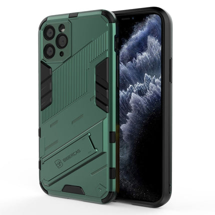 Punk Armor 2 in 1 PC + TPU Shockproof Case with Invisible Holder, For iPhone 12 Pro Max, For iPhone 11 Pro, For iPhone 11