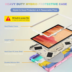 Shockproof Colorful Silicone + PC Protective Case with Holder & Shoulder Strap & Hand Strap, For Samsung Galaxy Tab A7 10.4(2020) T500 / T505, For Samsung Galaxy Tab A 8.0 (2019) T290 / T295