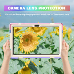 Shockproof Colorful Silicone + PC Protective Case with Holder & Shoulder Strap & Hand Strap, For Samsung Galaxy Tab A7 10.4(2020) T500 / T505, For Samsung Galaxy Tab A 8.0 (2019) T290 / T295