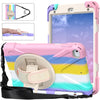 Shockproof Colorful Silicone + PC Protective Case with Holder & Shoulder Strap & Hand Strap, For iPad Mini (2019), For iPad 10.2 (2020), For iPad Air 2022 / 2020 10.9, For iPad 9.7 (2018)